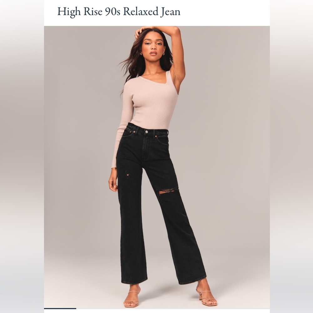 Abercrombie high rise 90s relaxed jeans - size 29 extra short